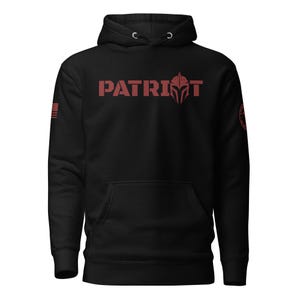 Patriot Hoodie: Unisex American Gear with Spartan Design