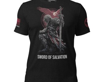 Sword of Salvation Unisex t-shirt, Gift for him, patriot, Christian, warrior shirt