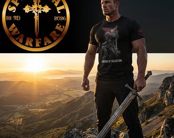 Maglietta Spada della Salvezza, Maglietta unisex Guerriero Cristiano