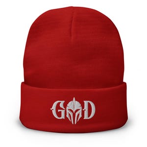 GOD Embroidered Beanie,  Christian hat, Gifts for Her or him, Religious Clothing, Faith Based Apparel, God winter hat,