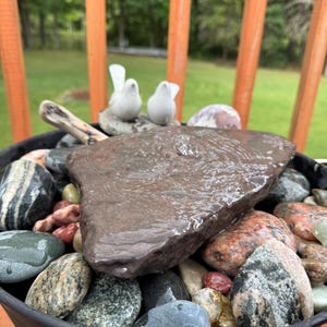 DIY Flagstone Water Garden Kit: Sparkling Gold Flakes, Pump Included