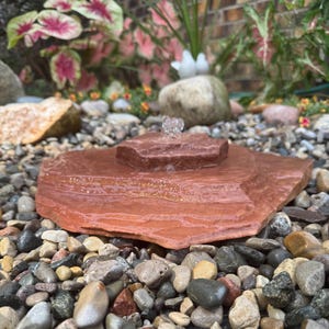 DIY Flagstone Water Fountain Kit: Garden Bird Bath, Bee Waterer