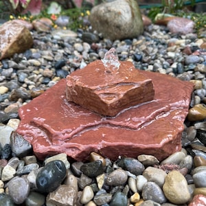 DIY Flagstone Water Garden Kit: River Rock Bird Bath, Bee Waterer