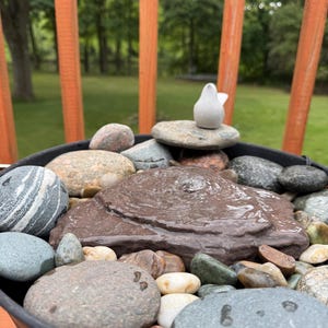 DIY Flagstone Water Garden Kit: River Rock Bird Bath, Zen Fountain