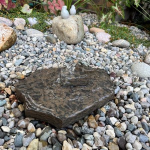 DIY Stone Water Fountain Kit: Zen Garden Bird Bath - Includes Pump & Tube