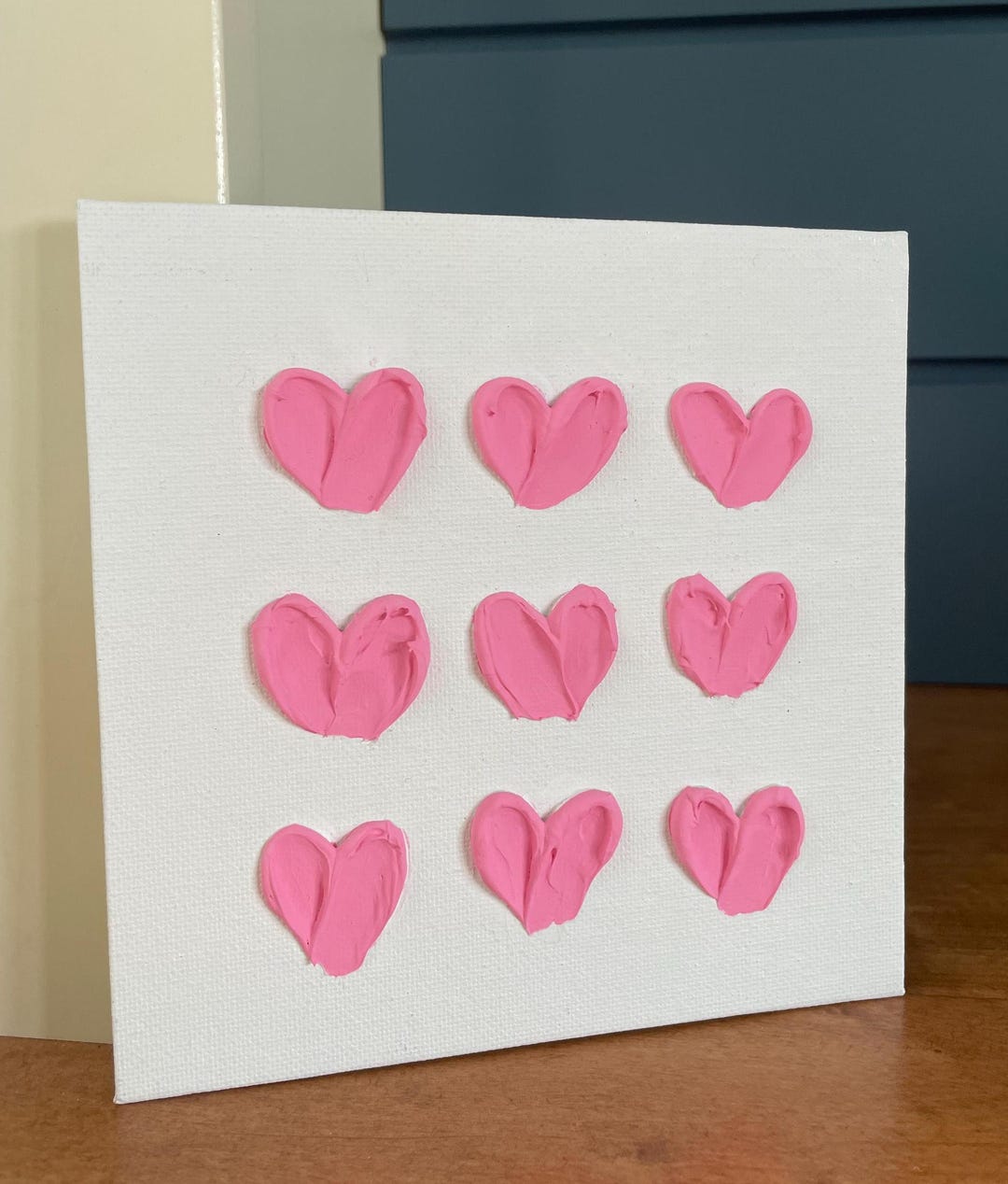 Texture Art, Texture Heart Art, Heart Painting, Wall Decor, Minimalist ...