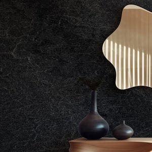 Luxury Dark Wall Mural, Black Slate Peel and Stick Wallpaper, Charcoal Textured Removable Wallpaper, Modern Marble Wallpaper, Concrete Mural