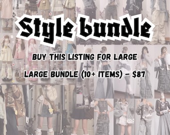 Style bundle (Large) y2k goth grunge pastel hippy trash soujo