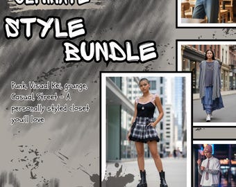 Paquete de estilos y2k grunge gótico trash punk scene emo