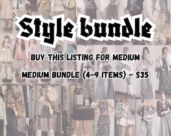 Style bundle (Medium) y2k goth grunge pastel hippy trash soujo