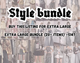 Style bundle (Extra Large) y2k goth grunge pastel hippy trash soujo