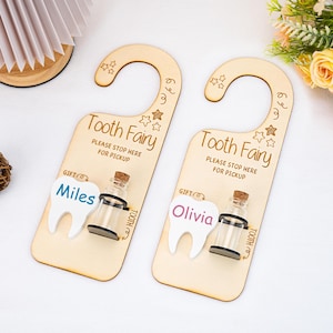 Personalised Tooth Fairy Door Hanger,Tooth Fairy Money Holder,Lost Teeth,Kids Door Hanger,Tooth Fairy Pickup Box,Tooth Fairy Door Handle Box