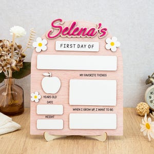 First and Last Day School Sign,Back to School Sign,Personalized School Sign,Kindergarten First Day of School Sign,First Day Of School Sign