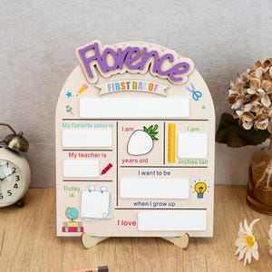 Customized First and Last Day School Sign,Back to School Sign,1st Day of School Sign Gift,Kindergarten First Day School Wooden Board