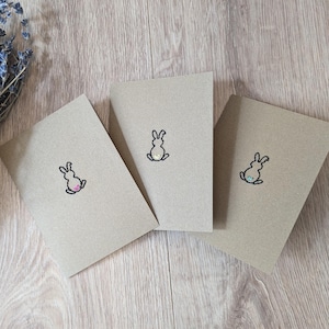 Lot de 3 cartes de voeux / carte de voeux pour pâques / carte de voeux / carte pour pâques / carte pâques / papier Kraft / carte fait main