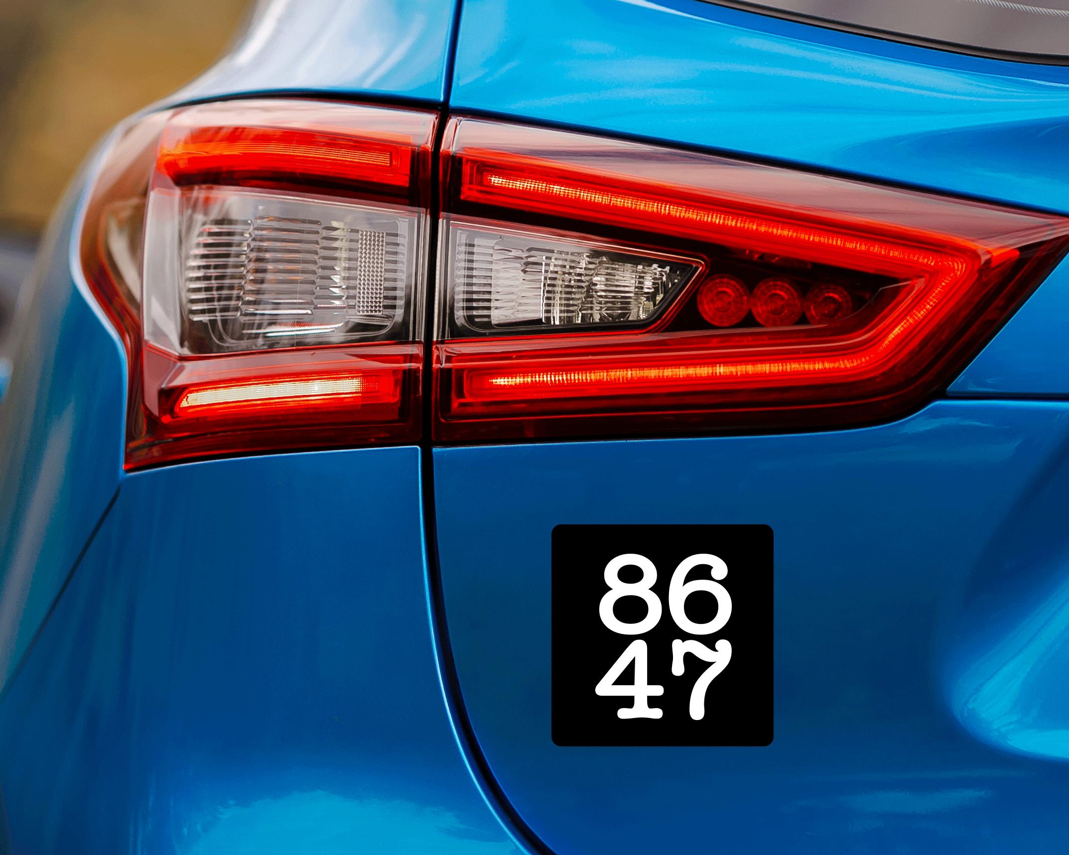 8647 Decal, 8647 Sticker, Anti Trump, Anti Trump Stickers, Anti MAGA - View #2