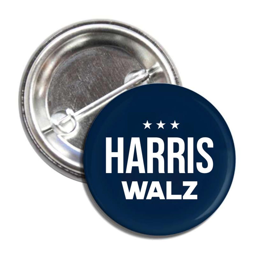 Harris Walz Campaign Button: Midnight Blue, 2024 - Etsy