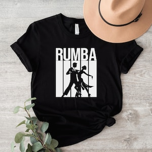 Danse rumba / Bella + T-shirt unisexe en toile, cadeau pour amateur de danse de salon, danses de salon / vêtements d&#39;entraînement de danse de salon