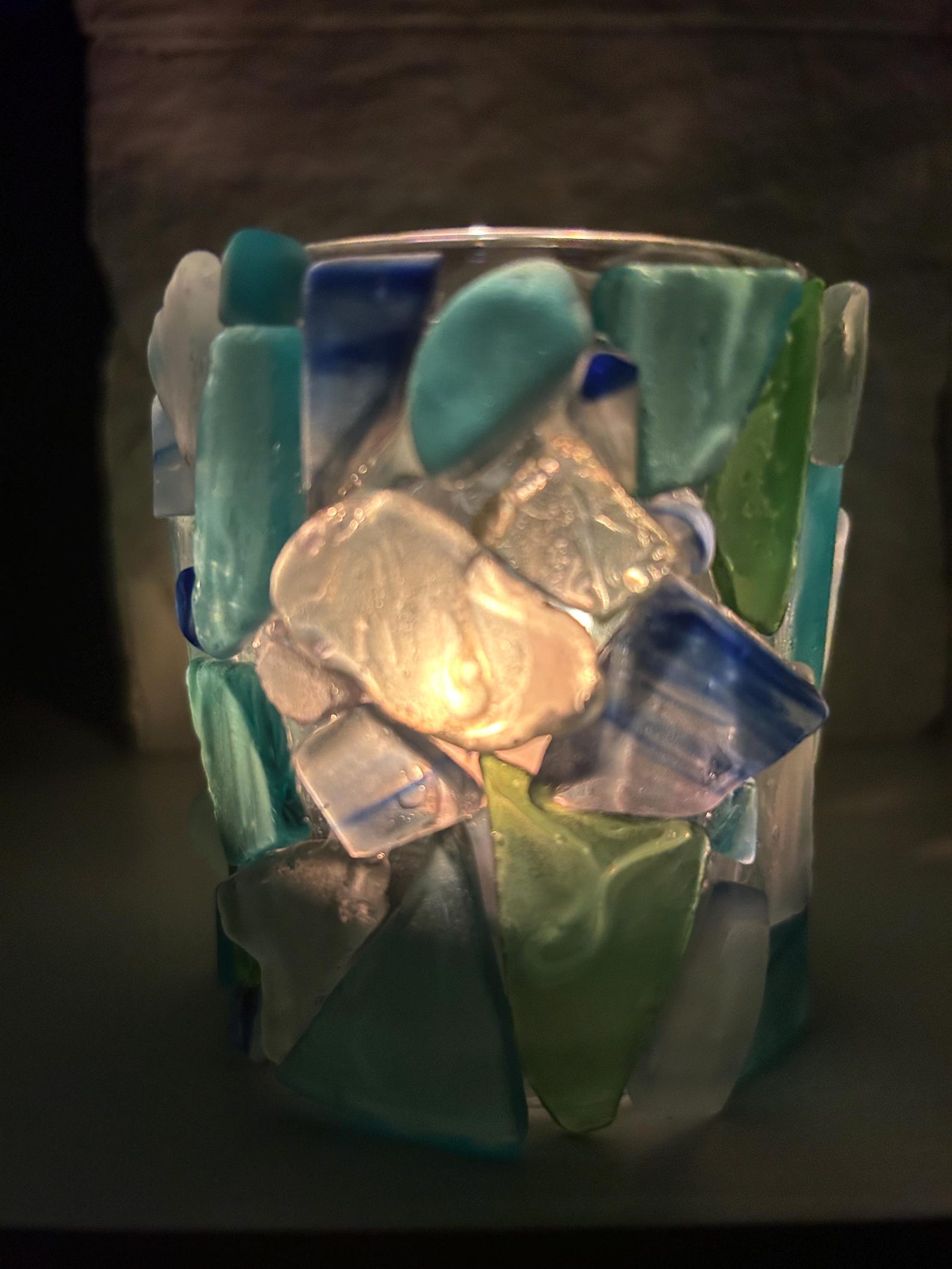 Sea Glass Candle Holders - Etsy