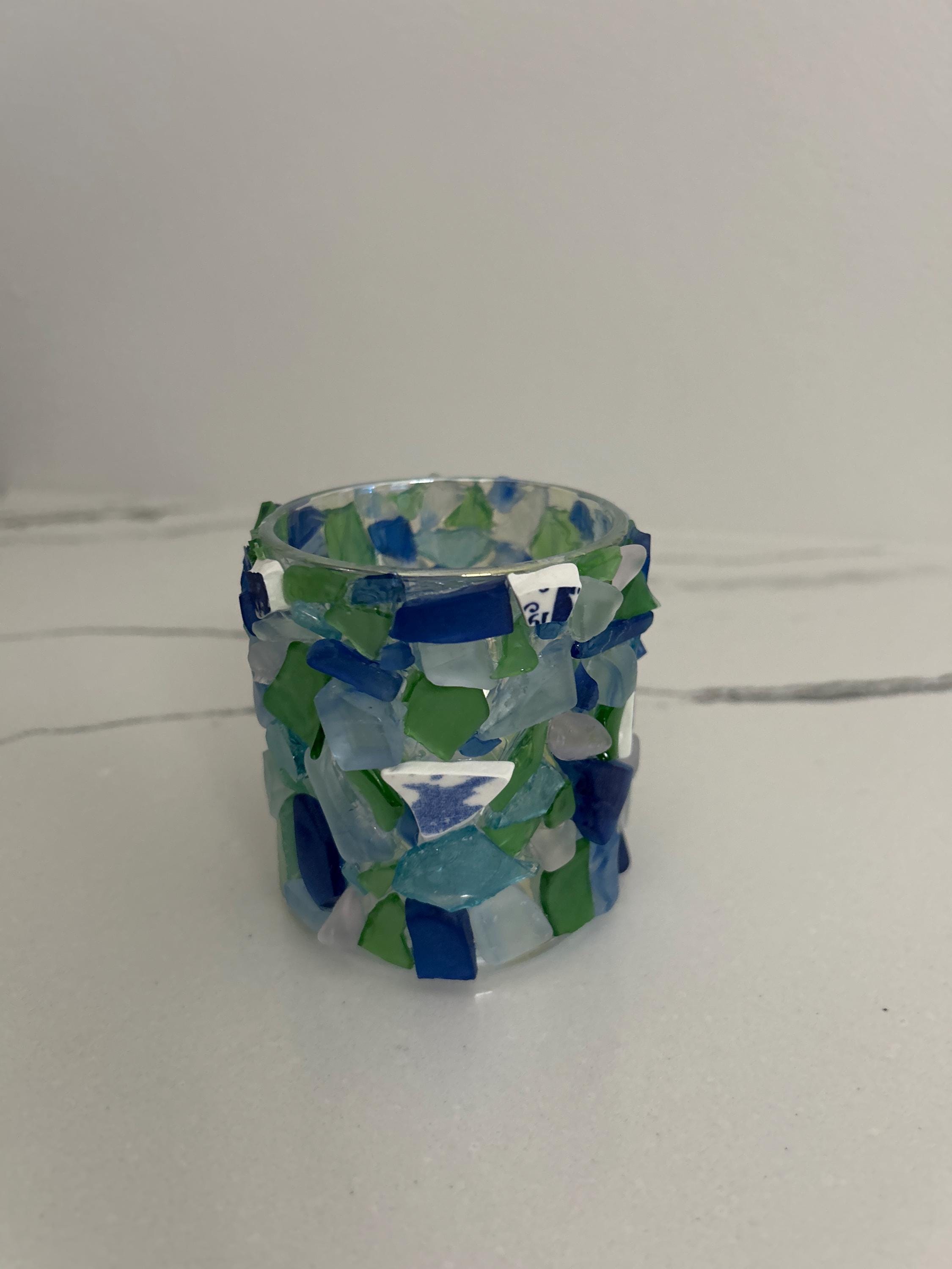 Sea Glass Candle Holders - Etsy