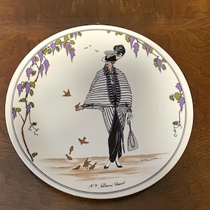 Vintage 1980s Art Deco Villeroy & Boch Design 1900 Series Plate Design #4