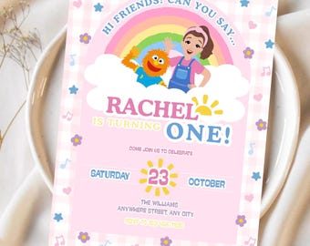 Ms. Rachel Einladung Canva, Ms. Rachel Einladung, Geburtstagseinladung, Digitale Einladung, Selbst bearbeitete Einladung, Ms, Rachel Invite Pin