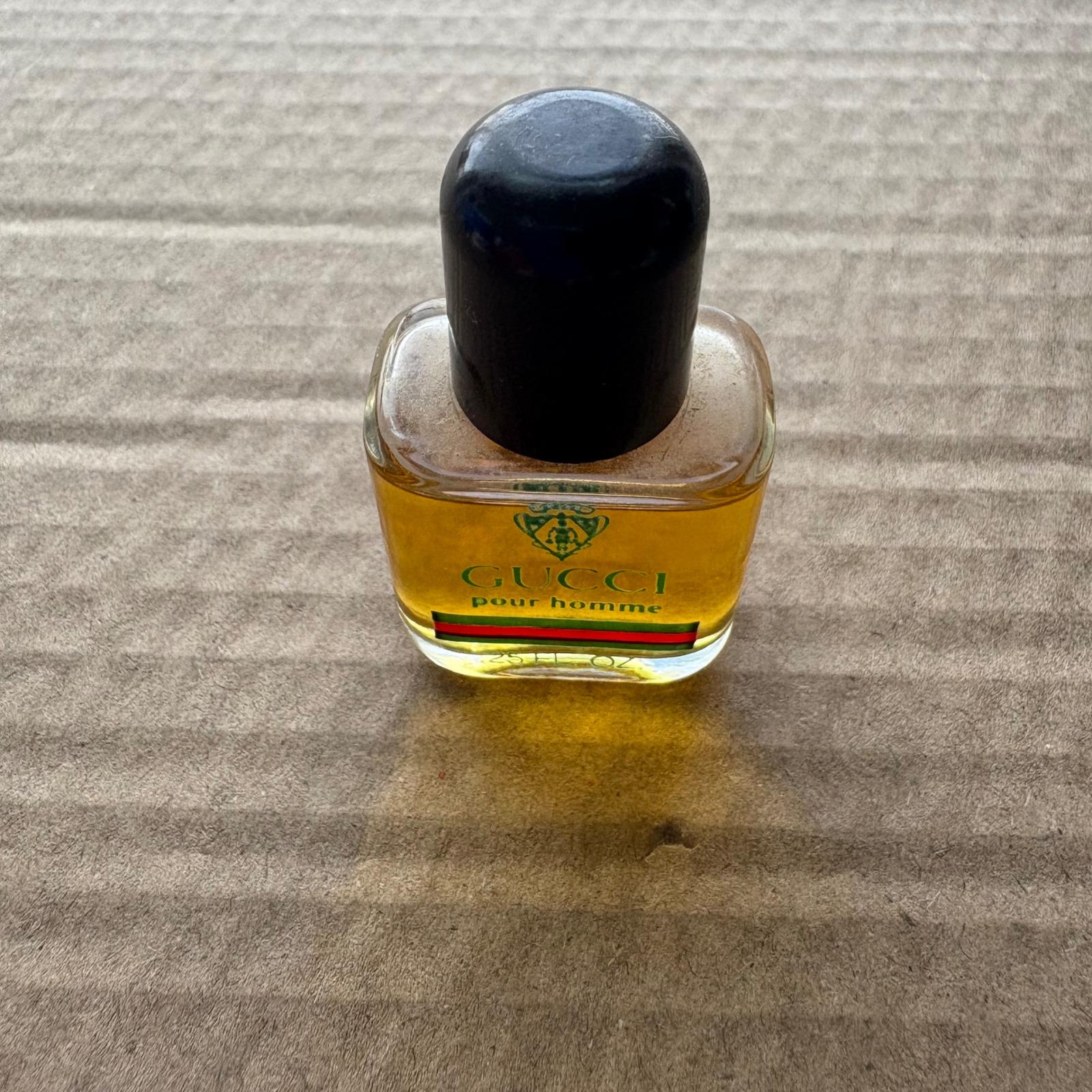Vintage 1980s Gucci Pour Homme .25 Fl Oz Mini Perfume Travel