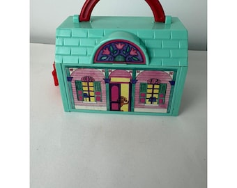 Vintage 1990s Pound Puppies House Mini Playset Carry Along Happy Home