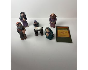 Presepe vintage Possible Dreams Mini Munchkins, 6 pezzi, 1993, con statuine natalizie.