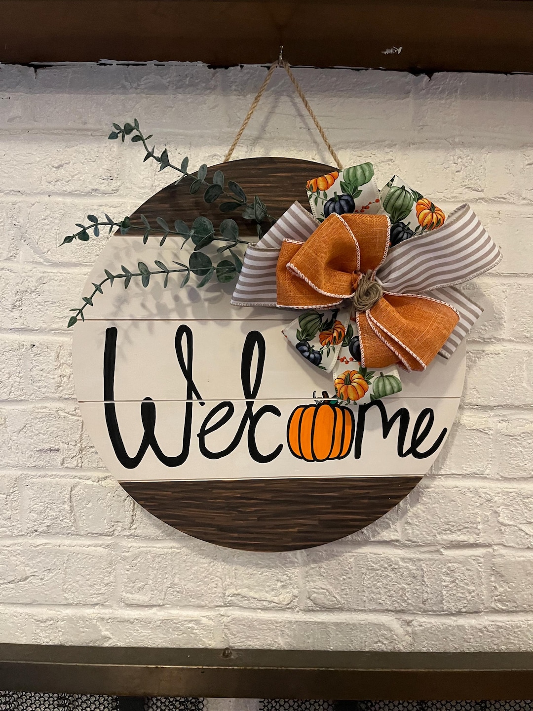 Fall Welcome Sign - Door Hanger - Hand Painted - Wall Decor - Gift ...