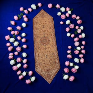 Persian Termeh Table Cloth Runner (~175 cm x ~50 cm) Brown