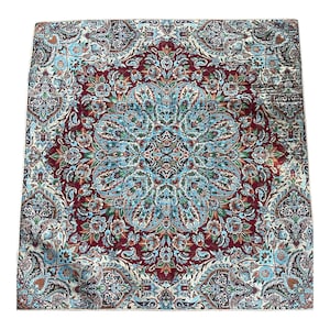 Red Elegant Persian Termeh Tablecloth 8. Red and Blue
