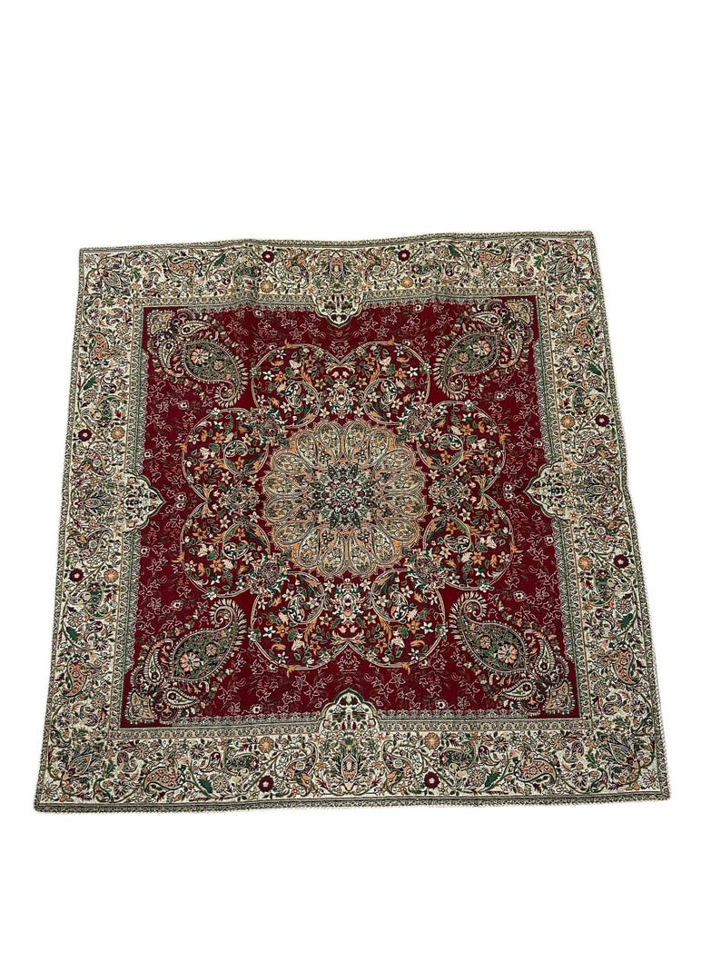 Red Elegant Persian Termeh Tablecloth 2. Dark Red