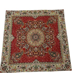 Red Elegant Persian Termeh Tablecloth 5. Red