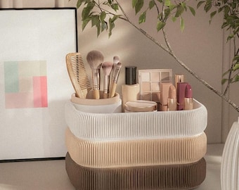 Kwastenhouder Make-up Organizer Draaibare Opberger Cosmetica Doos Minimalistisch Dienblad Verzorging Lade Sieradenhouder Plank Decoratie