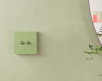 3D Printed Double Light Switch Cover – Modern Minimalist Wall Plate, Custom Colors