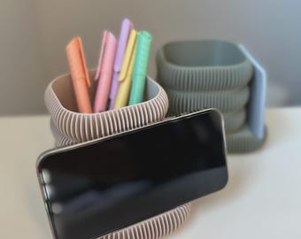 Moderne mobiele standaard en pennenhouder Minimalistische bureauorganizer Aangepast bureauaccessoire