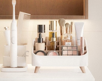 Minimal Makeup Organizer with Legs – Stylish Vanity Storage for Modern Homes