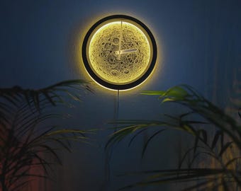 LED-maanwandklok: modern minimalistisch ontwerp met achtergrondverlichting