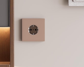 3D Printed Minimalist Outlet Cover – Modern Socket Plate, Custom Colors Wall Decor
