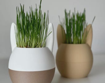 Paashaas plantenbak zelf water gevend konijn plantpotdecor