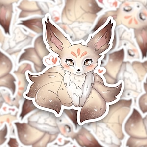 Kawaii Fennec Fox | Journal Sticker | Vinyl Sticker | Cute