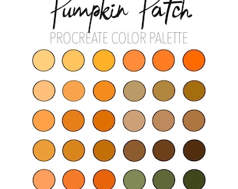 Paleta de Cores Pumpkin Patch para Procreate | 30 Amostras (Download Digital)