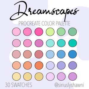 Dreamscapes Procreate Color Palette | 30 Color Swatches | Instant Download | Procreate Palette for iPad Illustration | Digital Color |