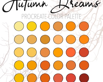 Autumn Dreams Procreate Color Palette: 30 Swatches (Digital Download)
