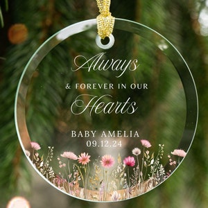 Baby Memorial Ornament, Miscarriage Ornament Baby Loss Gift Sympathy Gift Baby Memorial Keepsake Custom Angel Baby Gift Infant Loss Memorial