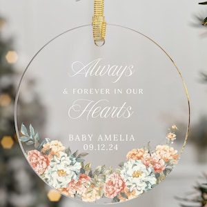 Baby Memorial Ornament, Miscarriage Ornament Baby Loss Gift Sympathy Gift Baby Memorial Keepsake Custom Angel Baby Gift Infant Loss Memorial