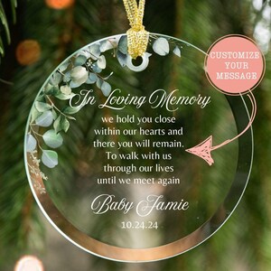 Baby Memorial Ornament, Miscarriage Ornament Baby Loss Gift Sympathy Gift Baby Memorial Keepsake Custom Angel Baby Gift Infant Loss Memorial