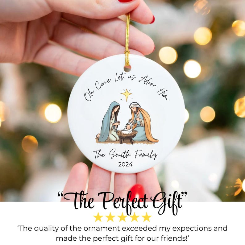 Nativity Ornament Nativity Scene Christian Ornament Christian Christmas