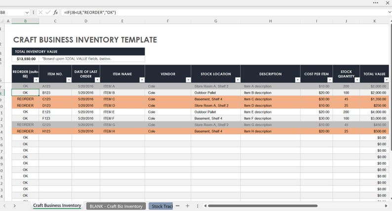 Total Inventory Excel Inventory Management Templates | Excel & Google Sheets for Small ...